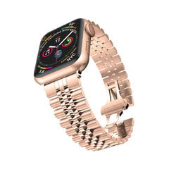 Ремешок из нержавеющей стали Jubilee для Apple Watch — Золотой 42/44/45мм цена и информация | Аксессуары для смарт-часов и браслетов | pigu.lt