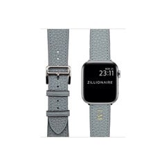 Zillionaire Apple Watch Кожаный ремешок Pebbled  — Светло-синий 42/44/45mm цена и информация | Аксессуары для смарт-часов и браслетов | pigu.lt