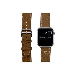 Zillionaire Apple Watch Кожаный ремешок Epsom  — Коричневый 42/44/45mm цена и информация | Аксессуары для смарт-часов и браслетов | pigu.lt