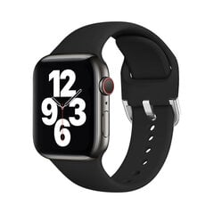 Силиконовый ремешок Active для Apple Watch — Черный 42/44/45mm цена и информация | Аксессуары для смарт-часов и браслетов | pigu.lt