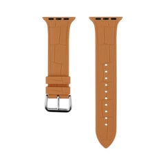 Кожаный ремешок для Apple Watch — Тёмно коричневый 42/44/45mm цена и информация | Аксессуары для смарт-часов и браслетов | pigu.lt