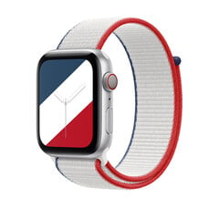 Кожаный ремешок для Apple Watch — Белый 42/44/45mm цена и информация | Аксессуары для смарт-часов и браслетов | pigu.lt