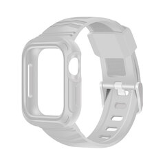 Противоударный чехол-ремешок Armour для Apple Watch — Серый 44mm цена и информация | Аксессуары для смарт-часов и браслетов | pigu.lt
