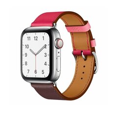 Кожаный ремешок Single Tour для Apple Watch, Wine Rose, 42/44/45 мм цена и информация | Аксессуары для смарт-часов и браслетов | pigu.lt