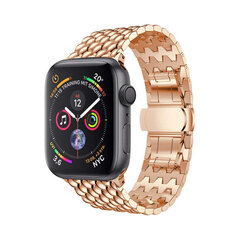Ремешок из нержавеющей стали Waves для Apple Watch — Розовое Золото 42/44/45мм цена и информация | Аксессуары для смарт-часов и браслетов | pigu.lt