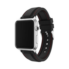 Силиконовый Ремешок Silk для Apple Watch — Черный 38/40/41мм цена и информация | Аксессуары для смарт-часов и браслетов | pigu.lt