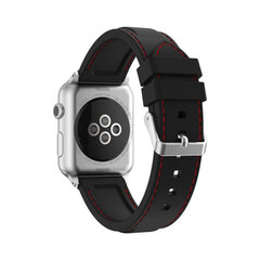 Силиконовый Ремешок Silk для Apple Watch — Черный 38/40/41мм цена и информация | Аксессуары для смарт-часов и браслетов | pigu.lt