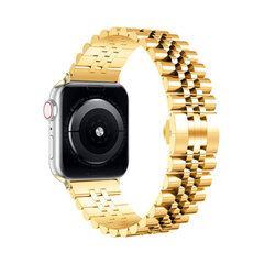 Ремешок из нержавеющей стали Jubilee для Apple Watch — Золотой 42/44/45мм цена и информация | Аксессуары для смарт-часов и браслетов | pigu.lt