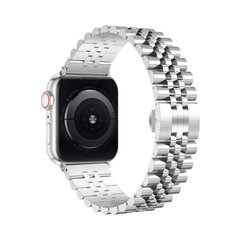 Ремешок из нержавеющей стали Jubilee для Apple Watch — Серебряный/Золотой 42/44/45mm цена и информация | Аксессуары для смарт-часов и браслетов | pigu.lt