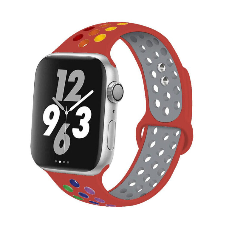 Beep Watch Band M/L Red Rainbow kaina ir informacija | Išmaniųjų laikrodžių ir apyrankių priedai | pigu.lt