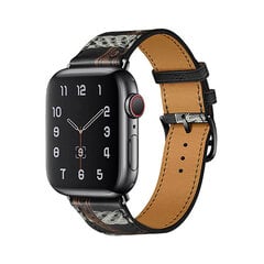 Single Tour Кожаный ремешок для Apple Watch – Black Print 38/40/41мм цена и информация | Аксессуары для смарт-часов и браслетов | pigu.lt