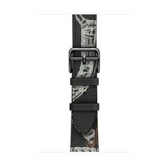 Single Tour Кожаный ремешок для Apple Watch – Black Print 42/44/45мм цена и информация | Аксессуары для смарт-часов и браслетов | pigu.lt