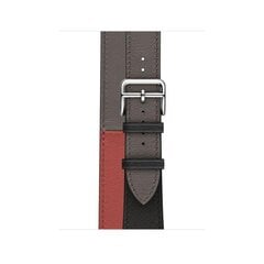 Beep Double Tour Watch Band Noir Etain Black kaina ir informacija | Išmaniųjų laikrodžių ir apyrankių priedai | pigu.lt