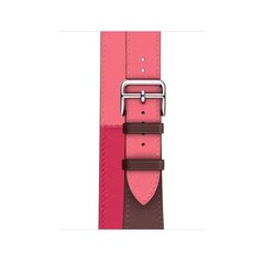 Beep Double Tour Watch Band Wine Rose Brown kaina ir informacija | Išmaniųjų laikrodžių ir apyrankių priedai | pigu.lt