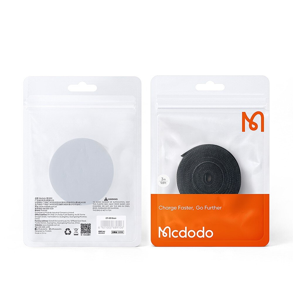 Mcdodo Kabelių organizatorius Magic Tape 3M цена и информация | Kabeliai ir laidai | pigu.lt