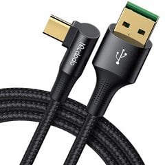 Кабель для быстрой зарядки телефона Mcdodo, угловой USB-C 65W 6A 2M цена и информация | Кабели для телефонов | pigu.lt