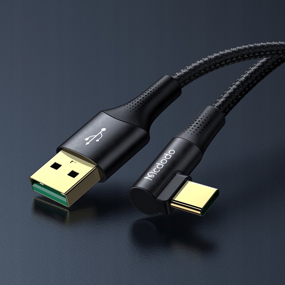 "Mcdodo" greitojo įkrovimo telefono kabelis, kampinis USB-C 65W 6A 2M kaina ir informacija | Laidai telefonams | pigu.lt