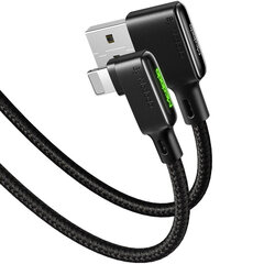 Mcdodo Glue 90° угол LED Lightning телефонный кабель 1,2 м черный цена и информация | Кабели для телефонов | pigu.lt