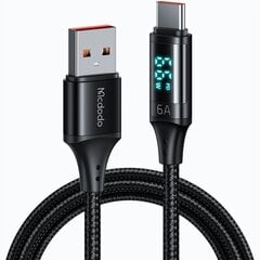 Телефонный кабель Mcdodo с дисплеем Digital PRO PD USB-C 100W 1,2 м цена и информация | Кабели для телефонов | pigu.lt