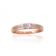 Auksinis žiedas moterims Diamond Sky Malori 4752263018112 kaina ir informacija | Žiedai | pigu.lt
