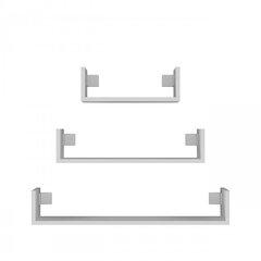 Набор из 3x настенных полок Mobi 3P, белый цена и информация | Полки | pigu.lt