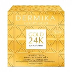 Дневной и ночной крем для лица Dermika Gold 24K Total Benefit 55+, 50 мл цена и информация | Кремы для лица | pigu.lt