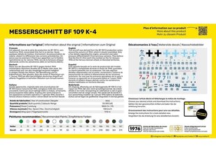 Сборная модель Heller - Messerschmitt Bf 109 K-4 подарочный набор, 1/72, 56229 цена и информация | Конструкторы и кубики | pigu.lt