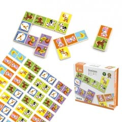 Деревянная игра в домино - животные цена и информация | Игрушки для малышей | pigu.lt