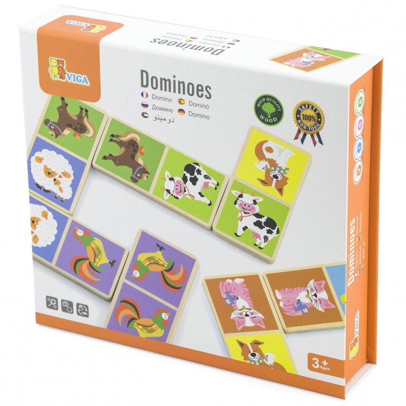 Medinis domino žaidimas - gyvūnai kaina ir informacija | Žaislai kūdikiams | pigu.lt