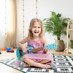 Medinė gitara vaikams Classic world, mėlyna kaina ir informacija | Lavinamieji žaislai | pigu.lt