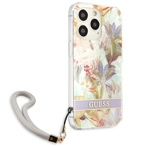 Guess GUHCP13LHFLSU skirtas iPhone 13 Pro / 13 6.1", violetinis kaina ir informacija | Telefono dėklai | pigu.lt