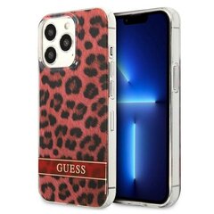 Guess Case GUHCP13LHSLEOR skirtas iPhone 13 Pro / 13 6,1", raudonas kaina ir informacija | Telefono dėklai | pigu.lt