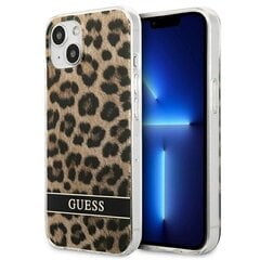 Guess GUHCP13MHSLEOW skirtas iPhone 13 6,1", rudas kaina ir informacija | Telefono dėklai | pigu.lt