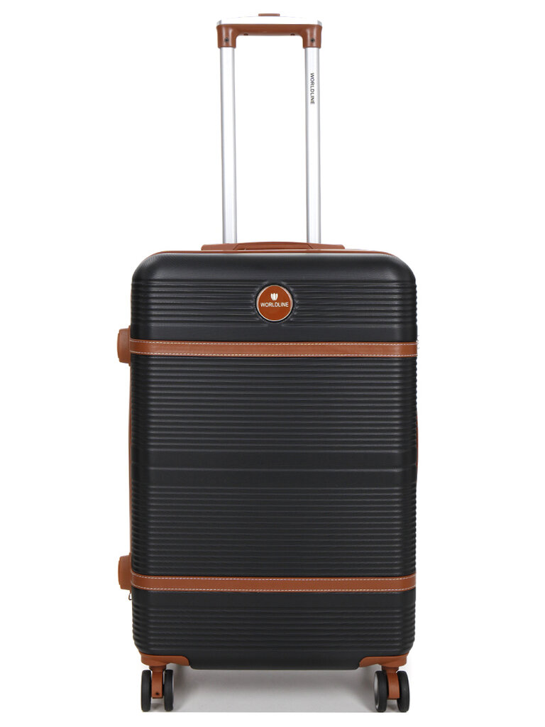 Didelis kelioninis lagaminas Airtex, juodas, 629/L kaina ir informacija | Lagaminai, kelioniniai krepšiai | pigu.lt