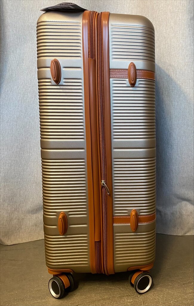 Mažas kelioninis lagaminas Airtex, šampano spalvos, 629/S kaina ir informacija | Lagaminai, kelioniniai krepšiai | pigu.lt