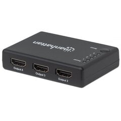 4K HDMI skirstytuvas Manhattan AV HDMI 1.4 1X4 4K 30HZ UHD 3D kaina ir informacija | Komutatoriai (Switch) | pigu.lt