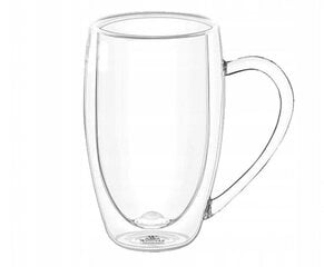 Dvisienis puodelis, 300 ml, stiklinis kaina ir informacija | Taurės, puodeliai, ąsočiai | pigu.lt