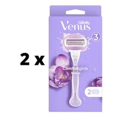 Бритва VENUS Breeze, 2 головки x 2 шт., упаковка цена и информация | Косметика и средства для бритья | pigu.lt