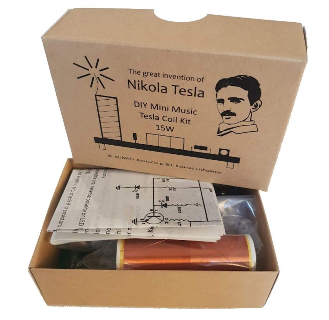 Elektronikos rinkinys "Mini Music Tesla Coil - Vintage ECO Edition" kaina ir informacija | Kitos originalios dovanos | pigu.lt