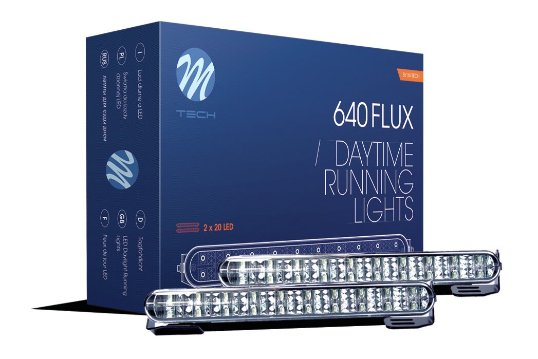 DRL LED 640FLUX M-TECH kaina ir informacija | Automobilių žibintai | pigu.lt