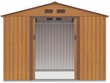 Metalinis įrankių namelis HUDSON 9x6 oak brown kaina ir informacija | Sodo nameliai, malkinės, pastogės | pigu.lt