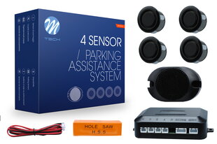 Parkavimo pagalbinė sistema - CP17 su garsiniu signalu 18mm - black-TECH kaina ir informacija | Parkavimo sistemos | pigu.lt
