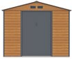 Metalinis įrankių namelis MONTREAL 9x8 oak grey kaina ir informacija | Sodo nameliai, malkinės, pastogės | pigu.lt