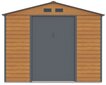 Metalinis įrankių namelis Montreal 9x10 oak grey kaina ir informacija | Sodo nameliai, malkinės, pastogės | pigu.lt
