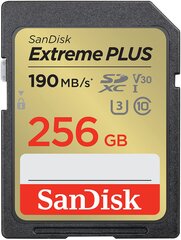 Карта памяти SanDisk Extreme Plus SDXC 256GB, UHS-1/SDSDXWV-256G-GNCIN цена и информация | Карты памяти для телефонов | pigu.lt