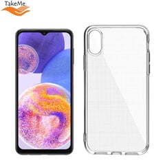 TakeMe Clear serijos skaidrus 2 mm plono galinio dangtelio dėklas Samsung Galaxy A23 4G (A235F) / A23 5G kaina ir informacija | Telefono dėklai | pigu.lt