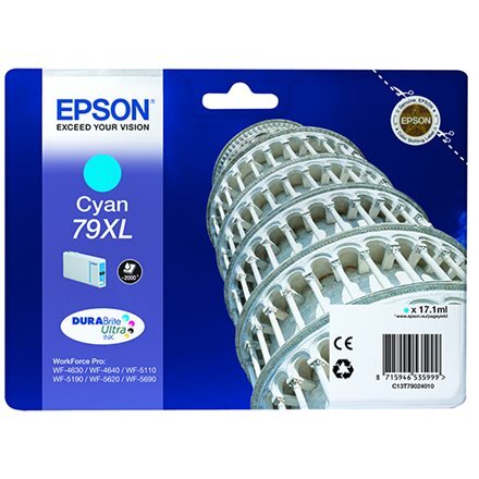Epson C13T79024010 17,1 ml / Cyan kaina ir informacija | Kasetės rašaliniams spausdintuvams | pigu.lt