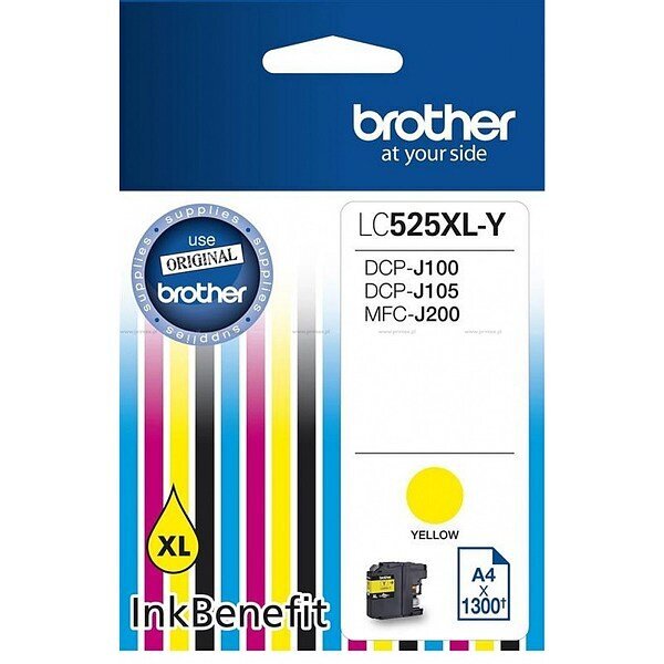 Brother LC525XLY Yellow kaina ir informacija | Kasetės rašaliniams spausdintuvams | pigu.lt