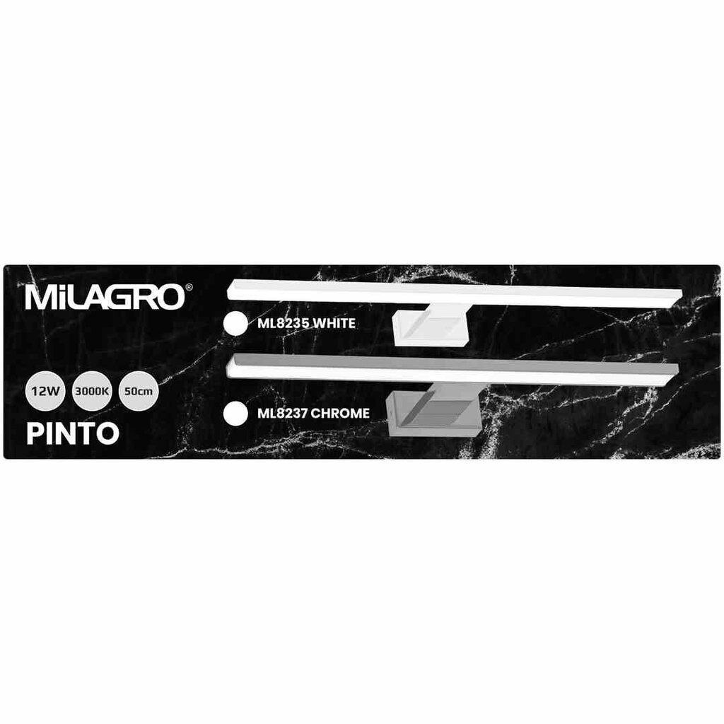 Milagro sieninis šviestuvas Pinto White kaina ir informacija | Sieniniai šviestuvai | pigu.lt