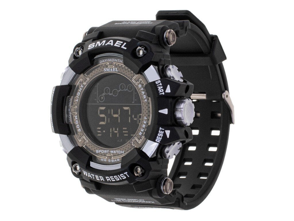 Smael Vyriškas vandeniui atsparus LED laikrodis,juodas kaina ir informacija | Vyriški laikrodžiai | pigu.lt